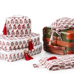 5 Piece Block Print Packing Cube Set | 3 -Grocery Store 5 piece block print packing cube set 1 c 1