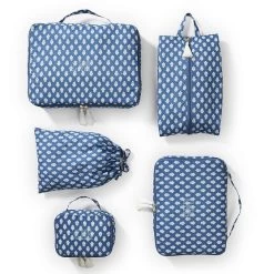 5 Piece Block Print Packing Cube Set | 3 -Grocery Store 5 piece block print packing cube set c 4