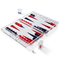 Acrylic Backgammon Game Set | 3 -Grocery Store acrylic game night gift set c 2