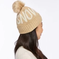 Snowbunny Pom Pom Hat | 2 -Grocery Store adult snowbunny pom pom hat 1 c 1