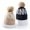 Snowbunny Pom Pom Hat | 2 -Grocery Store adult snowbunny pom pom hat 1 c