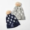 Stars Pom Pom Hat | 2 -Grocery Store adult stars pom pom hat c