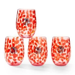Animal Print Outdoor Stemless Wine Glasses | 6 -Grocery Store animal print outdoor stemless wine glasses c 5