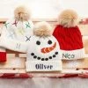 Baby + Kids Snowman Pom Pom Hat | 3 -Grocery Store baby kids snowman pom pom hat c