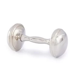 Silver Baby Rattle | 1 -Grocery Store baby silver keepsake gift set c 6