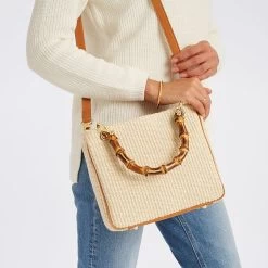 Bamboo Elisabetta Raffia Crossbody  | 3 -Grocery Store bamboo elisabetta raffia crossbody c 3