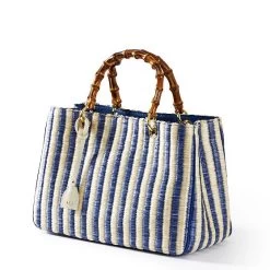 Bamboo Elisabetta Striped Raffia Handbag | 1 -Grocery Store bamboo elisabetta striped raffia handbag 1 c 1