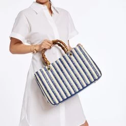 Bamboo Elisabetta Striped Raffia Handbag | 1 -Grocery Store bamboo elisabetta striped raffia handbag 1 c