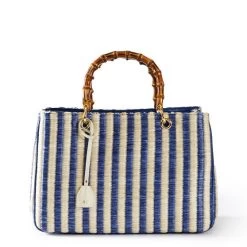 Bamboo Elisabetta Striped Raffia Handbag | 1 -Grocery Store bamboo elisabetta striped raffia handbag c 1