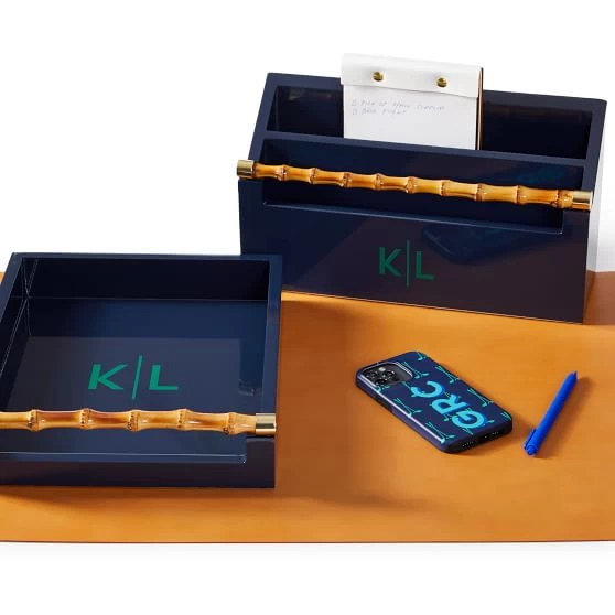 Bamboo Lacquer Desk Organizer | 1 3 Bamboo Lacquer Desk Organizer | 1
