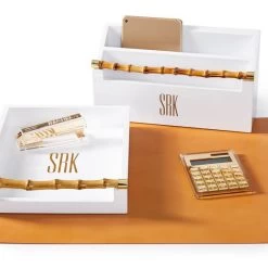 Bamboo Lacquer Desk Organizer Tray | 2