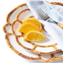 Bamboo Melamine Dinner Plate, Set Of 4 | 1 10 Bamboo Melamine Dinner Plate, Set Of 4 | 1 -Grocery Store bamboo melamine accent plate set of 4 c