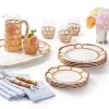 Bamboo Melamine Dinner Plate, Set Of 4 | 1 -Grocery Store bamboo melamine serving tray c