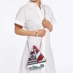 Beaded Sailboat Crossbody Bag | 1