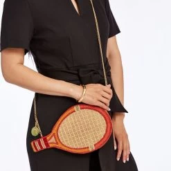 Beaded Tennis Racket Crossbody Bag | 1
