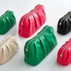 Bella Vegan Leather Ruched Pouch | 10 -Grocery Store bella ruched pouch set c 3