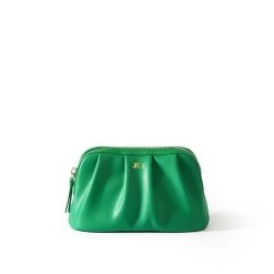 Bella Vegan Leather Ruched Pouch | 10 -Grocery Store bella vegan leather ruched pouch 1 c 1