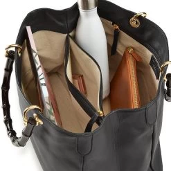 Black Bamboo Elisabetta Slouch Handbag | 1 -Grocery Store black bamboo elisabetta slouch handbag c 2