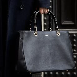 Black Bamboo Elisabetta Slouch Handbag | 1 -Grocery Store black bamboo elisabetta slouch handbag c 3