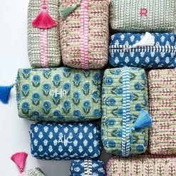 Block Print Travel Pouch | 6 -Grocery Store block print travel pouch 1 c 2