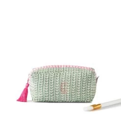 Block Print Travel Pouch Set | 3 -Grocery Store block print travel pouch set 4 c