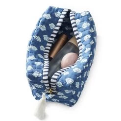 Block Print Travel Pouch Set | 3 -Grocery Store block print travel pouch set 5 c