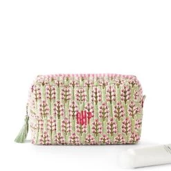 Block Print Travel Pouch Set | 3 -Grocery Store block print travel pouch set 6 c