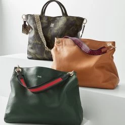 Build Your Bag Shoulder Strap, Greek Key Twill | 2 -Grocery Store build your bag crossbody strap greek key twill c