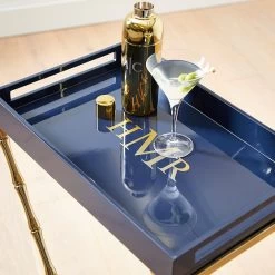 Open Side Lacquer Serving Tray | 4 -Grocery Store build your bar collection c