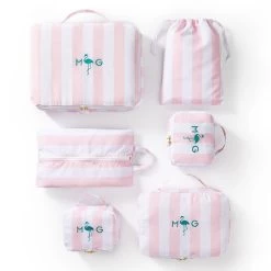 Cabana Stripe 6 Piece Packing Cube Set | 3 -Grocery Store cabana stripe 6 piece packing cube set 1 c 1