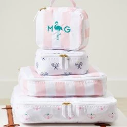 Cabana Stripe 6 Piece Packing Cube Set | 3 -Grocery Store cabana stripe 6 piece packing cube set c 2