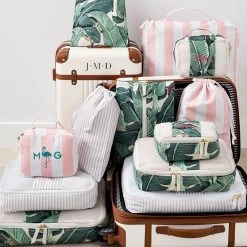 Cabana Stripe 6 Piece Packing Cube Set | 3 -Grocery Store cabana stripe 6 piece packing cube set c 4