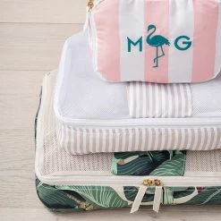 Cabana Stripe 6 Piece Packing Cube Set | 3 -Grocery Store cabana stripe 6 piece packing cube set c 5