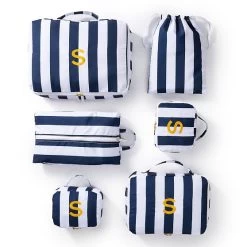 Cabana Stripe 6 Piece Packing Cube Set | 3 -Grocery Store cabana stripe 6 piece packing cube set c 7