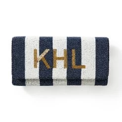 Cabana Stripe Beaded Foldover Crossbody Clutch | 2 -Grocery Store cabana stripe beaded foldover crossbody clutch 3 c