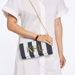 Cabana Stripe Beaded Foldover Crossbody Clutch | 2 -Grocery Store cabana stripe beaded foldover crossbody clutch 8 c