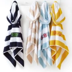 Cabana Stripe Kids Hooded Beach Towel | 4