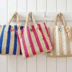 Cabana Stripe Straw Beach Tote | 3