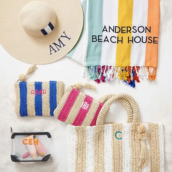 Cabana Stripe Straw Beach Tote | 3 10 Cabana Stripe Straw Beach Tote | 3 - Image 8