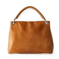 Camel Handbag With Navy-Red Crossbody Strap | 1 -Grocery Store camel handbag with navy white crossbody strap c 1