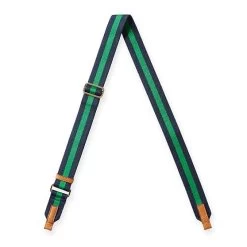 Navy Suede Tote With Green-Navy Twill Crossbody Strap Set | 1 -Grocery Store camel square crossbody with green navy twill crossbody str c