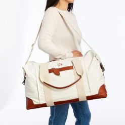 Canvas And Leather Weekender, Embroidered | 7 25 Canvas And Leather Weekender, Embroidered | 7 -Grocery Store canvas and leather weekender embroidered 1 c 1