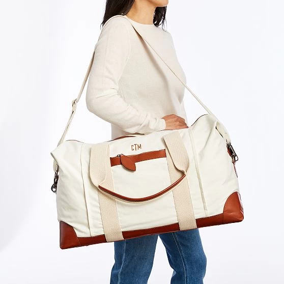 Canvas And Leather Weekender, Embroidered | 7 6 Canvas And Leather Weekender, Embroidered | 7 - Image 4