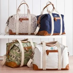 Canvas And Leather Weekender, Embroidered | 7 30 Canvas And Leather Weekender, Embroidered | 7 -Grocery Store canvas and leather weekender embroidered 1 c 3