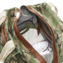 Canvas And Leather Weekender, Embroidered | 7 34 Canvas And Leather Weekender, Embroidered | 7 -Grocery Store canvas and leather weekender embroidered c 7