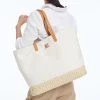Canvas And Raffia Tote | 1 -Grocery Store canvas and raffia tote c