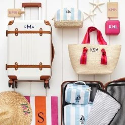 Canvas And Raffia Travel Cosmetic Case | 4 -Grocery Store canvas and raffia travel cosmetic case 1 c 2