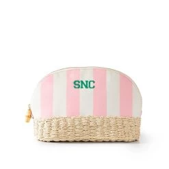 Canvas And Raffia Travel Cosmetic Case | 4 -Grocery Store canvas and raffia travel cosmetic case 2 c