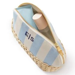 Canvas And Raffia Travel Cosmetic Case | 4 -Grocery Store canvas and raffia travel cosmetic case 3 c