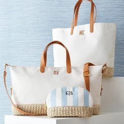 Canvas And Raffia Overnighter | 1 -Grocery Store canvas and raffia travel cosmetic case c 1